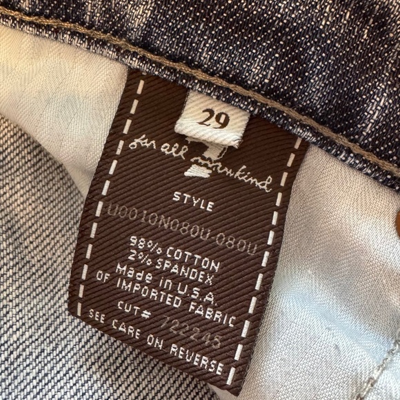 7 For all mankind women's jeans 29 mid rise straight leg Edie dark wash denim - Picture 8 of 10